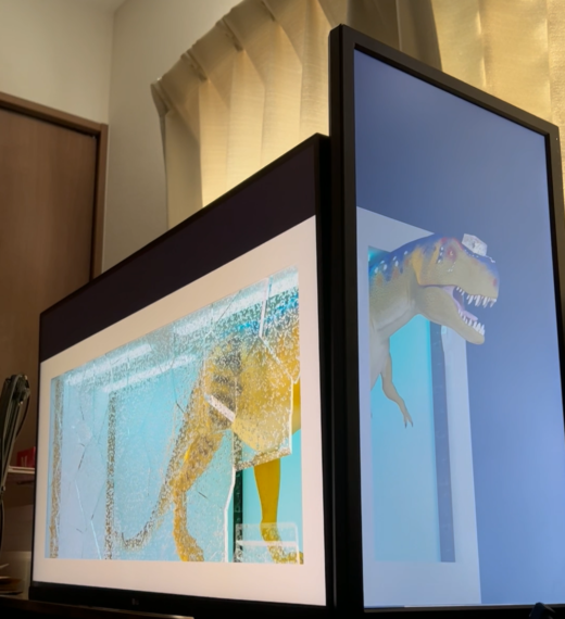 3Dサイネージ 恐竜[3D広告]