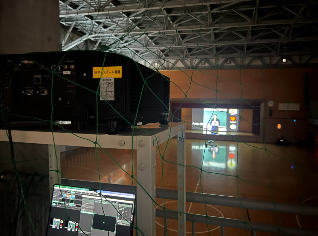 プロジェクションマッピング新潟商業高校